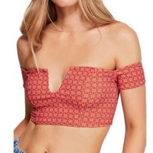 COPY - FREE PEOPLE Lucky Now Brami Bralette Coral Orange